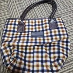 秋冬Aquascutum チェック柄 トートバッグ