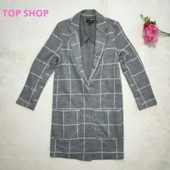 TOP SHOP【SIZE 36】シルバー チェック ジャケット 訳あり商品のサムネイル