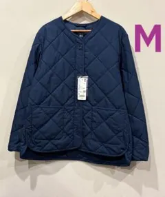 UNIQLOパフテックノーカラージャケットMサイズネイビー　新品　　　　ユニクロ