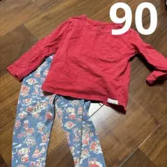 赤い長袖Tシャツとパンツセット　マーキーズ　baby gap