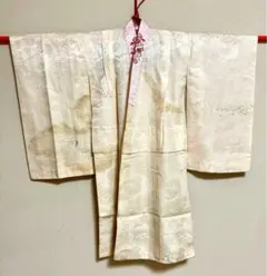 子供用襦袢 正絹 ポリエステル アンティーク 鞠 折り鶴 コマ 着物