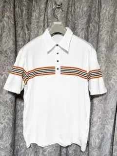 BURBERRYブラックレーベル ロゴラインポロシャツ