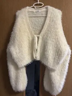 フェザーカーディガン イエロー