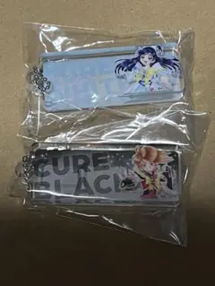 全プリキュアLIVE キュアブラック、ホワイト　アクリルブロックキーホルダー