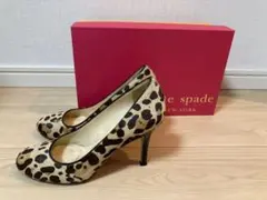 ケイトスペードレオパード柄パンプス36ハーフ