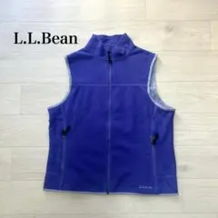 L.L.Bean フリース ベスト M パープル アウトドア ジップベスト