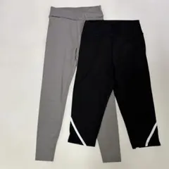 トレーニング/ヨガパンツ /グレー /ブラック/2点セットのサムネイル