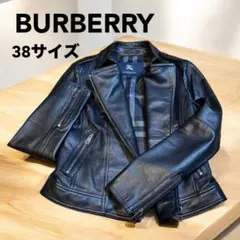 ✳︎BURBERRY LONDON✳︎羊皮ライダースジャケット ブラック38サイズ