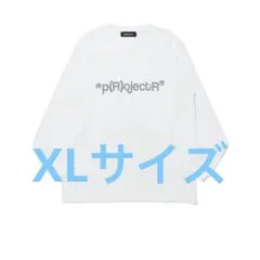 *p(R)ojectR® Rhinestone Logo LS Tee 白XL