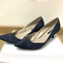 ZARA スウェードパンプス　ブルー　38のサムネイル