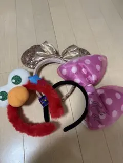 カチューシャセット（エルモ・水玉・ゴールド）