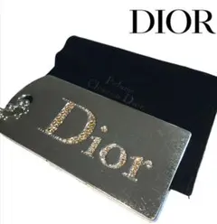 非売品 Dior ミラー 鏡 バッグチャーム ラインストーン 保存袋付き