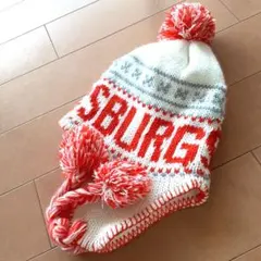 ニット帽 ポンポン付き　レディース、子供用