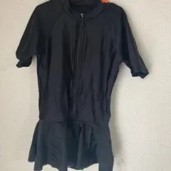 フリル付き水着 ブラック　130cm