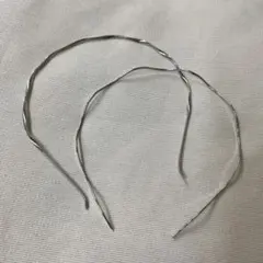 カチューシャ　2点セット シルバー