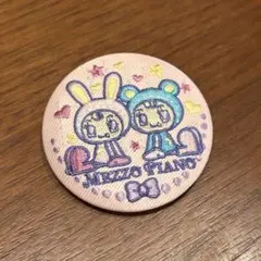 刺繍缶バッチ　mezzopiano