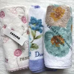 【新品未使用品】ディオール　レノマ　キャサリンハムネット　タオルハンカチ　３枚組