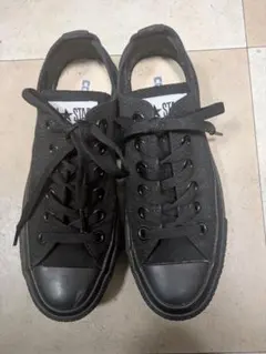 CONVERSEコンバース23.5ブラックオールスターローカットスニーカー