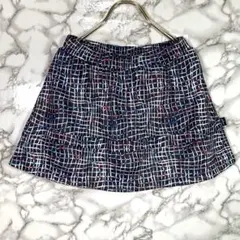 美品　Prince　（M）　総柄テニススカート　スコート　ネイビ