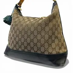 GUCCI GG柄 キャンバス タッセルチャーム　金具 ワンショルダーバック