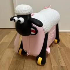 美品 旅行 ひつじのショーン 乗れるキャリーケース スーツケース