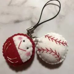 バドミントンシャトル＆だるまお守り ハンドメイド フェルト - メルカリ