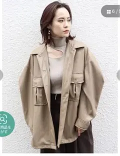 シンセティックレザーシャツブルゾン