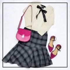 «GU» 大人かわいい コーデ売り チェック レディース服 冬服 きれいめ 秋冬