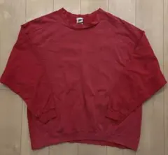 NIKE 銀タグ 90s アメリカ製 スウェット 刺繍ロゴ 同系色　レッド　赤