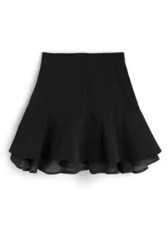 タグ付き grl インパン裏地付きフレアミニスカート ai177 ブラック m