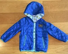 中綿 アウター 110cm リバーシブル 電車柄