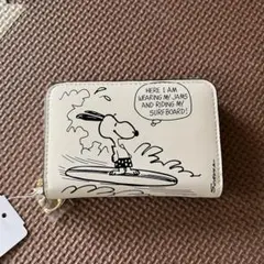 【COACH X PEANUTS】スモール ジップ カード ケース チョーク