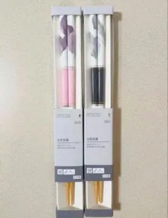 ニトリ 箸 23cm おしゃれ 和 モダン パープル 紫 グレー ペア セットのサムネイル