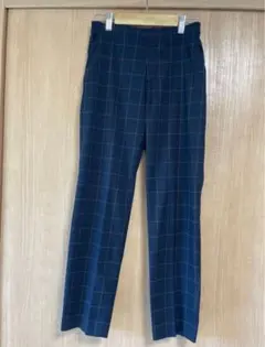 UNIQLO スマートスタイルアンクルパンツ　ネイビーチェック