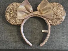 ディズニー ピンク スパンコール ミニーカチューシャ