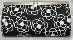 花柄長財布 ハンドメイド品 黒