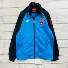 NIKE ナイキ キッズ トラックジャケット ジャージ 上 青 紺 ワッペン M