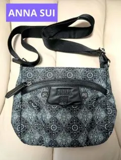 【ほぼ新品】ANNA SUI ショルダーバッグ 黒 薔薇 斜めがけ 美品のサムネイル