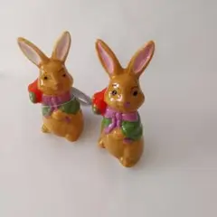 陶器製 うさぎの置物 2体セット　フライングタイガーのサムネイル