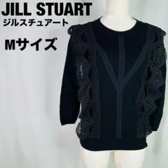 JILL STUART ジルスチュアート　レース　装飾　ブラック　長袖　a169のサムネイル