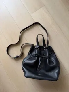 FURLA 黒 バケットバッグ 保存袋付き