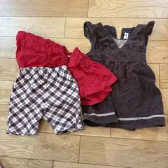 女の子服 3点セット ワンピース トップス パンツのサムネイル