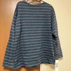 グリーンレーベルリラクシング グリーン ボーダーシャツ