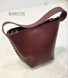 バルコス　BARCOS BLUE ハンド　バッグ　赤