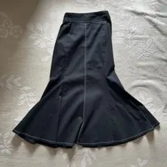 マーメイドスカート 黒 ゴムウエスト