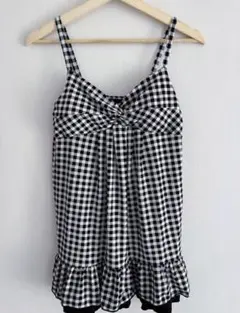 y2k 平成 ワンピース キャミ チェック フリル CECIL Mc BEE