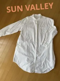 SUN VALLEY チュニックシャツ　長袖シャツ ホワイト　Mサイズのサムネイル
