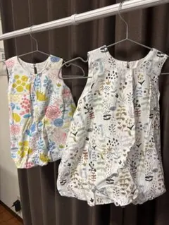 花柄ノースリーブワンピース 100 双子