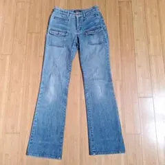NEW YORKER KAZZOC 前ポケットが個性的 ストレートデニム S