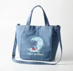 デニム刺繍２ＷＡＹバッグ「スティッチ」のサムネイル